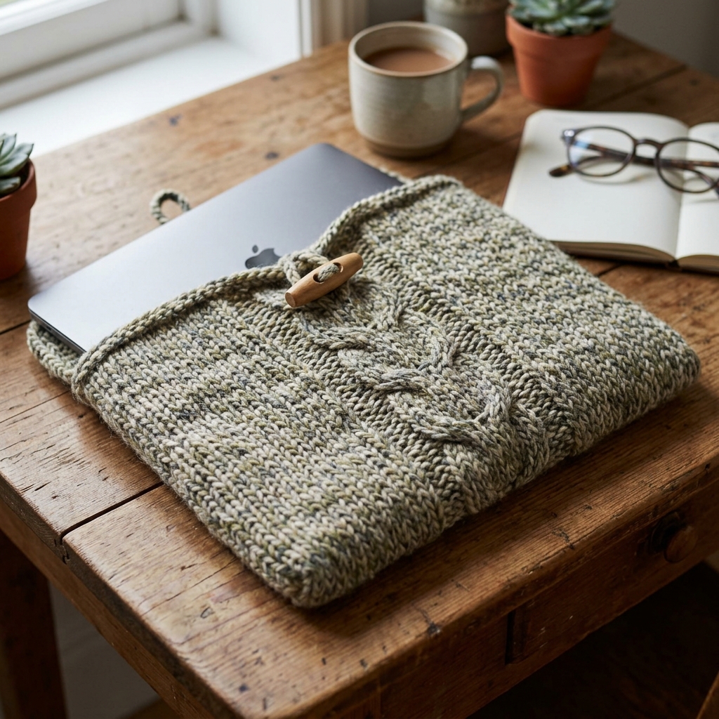 Funda para Laptop Tejida a Mano